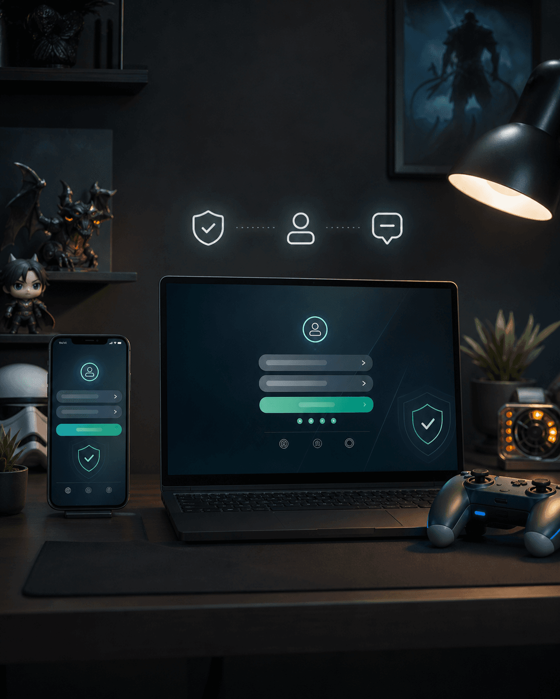Secure Lootora account access on a gaming desk